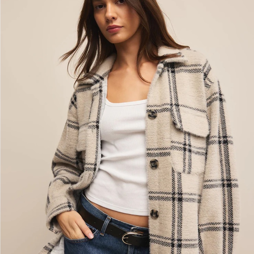 Z Supply Plaid Trucker Jacket